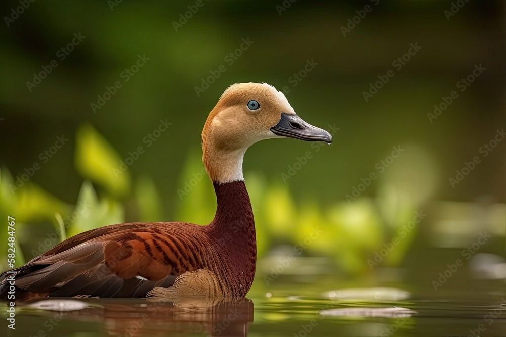 Whistling Duck, Fulvous. Generative AI