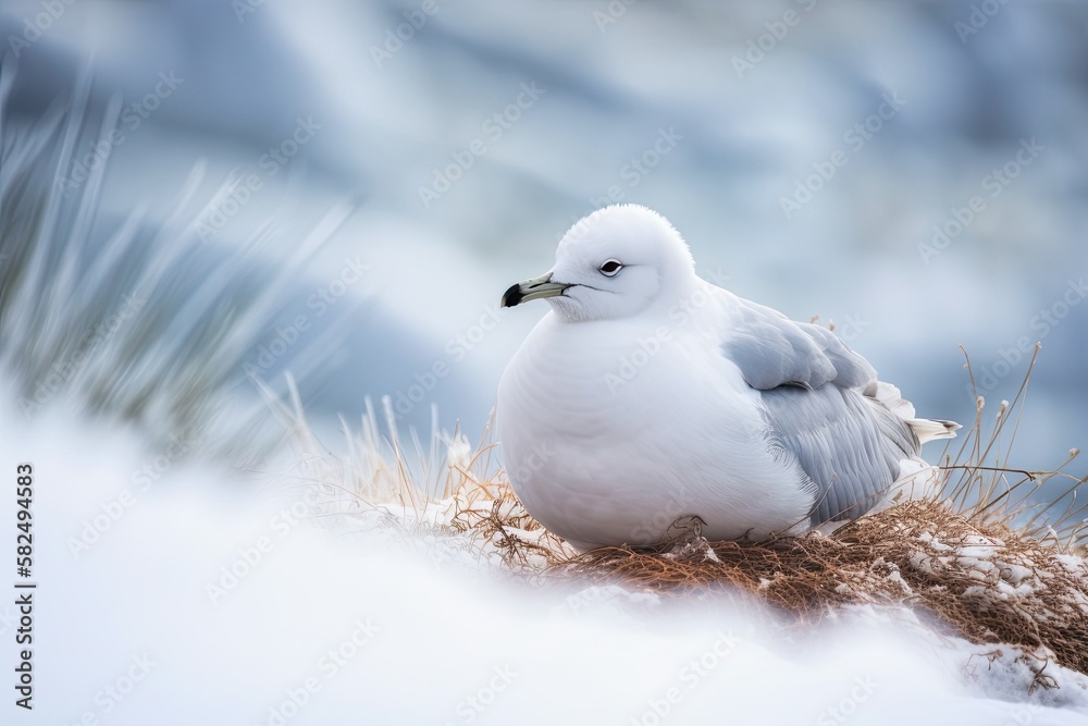 Paloma Antarctica snowy sheatbill Paloma white bird photograph at Patagonia beach Argentina Alexande