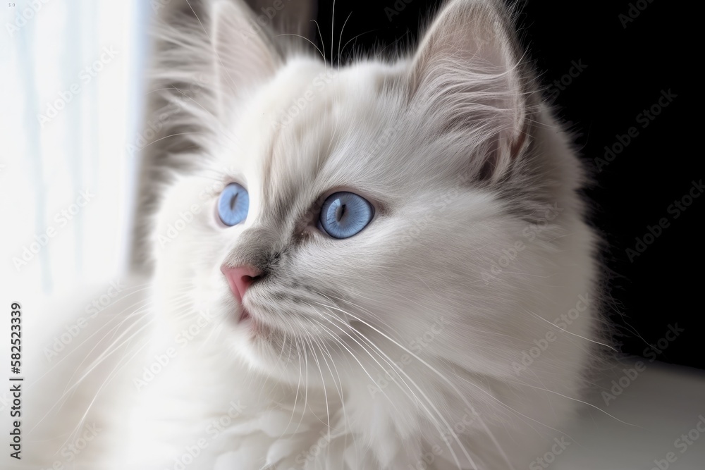 Ragdoll kitten. Generative AI