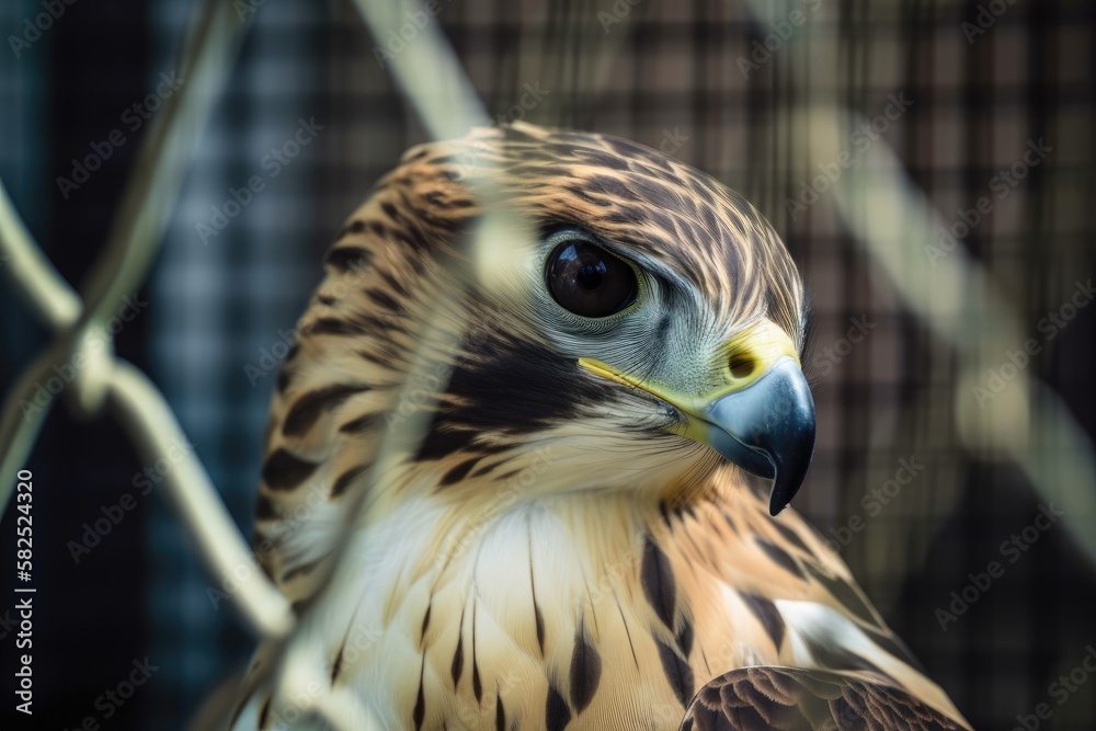 In captivity, the hawk or falcon is a bird of prey. Generative AI