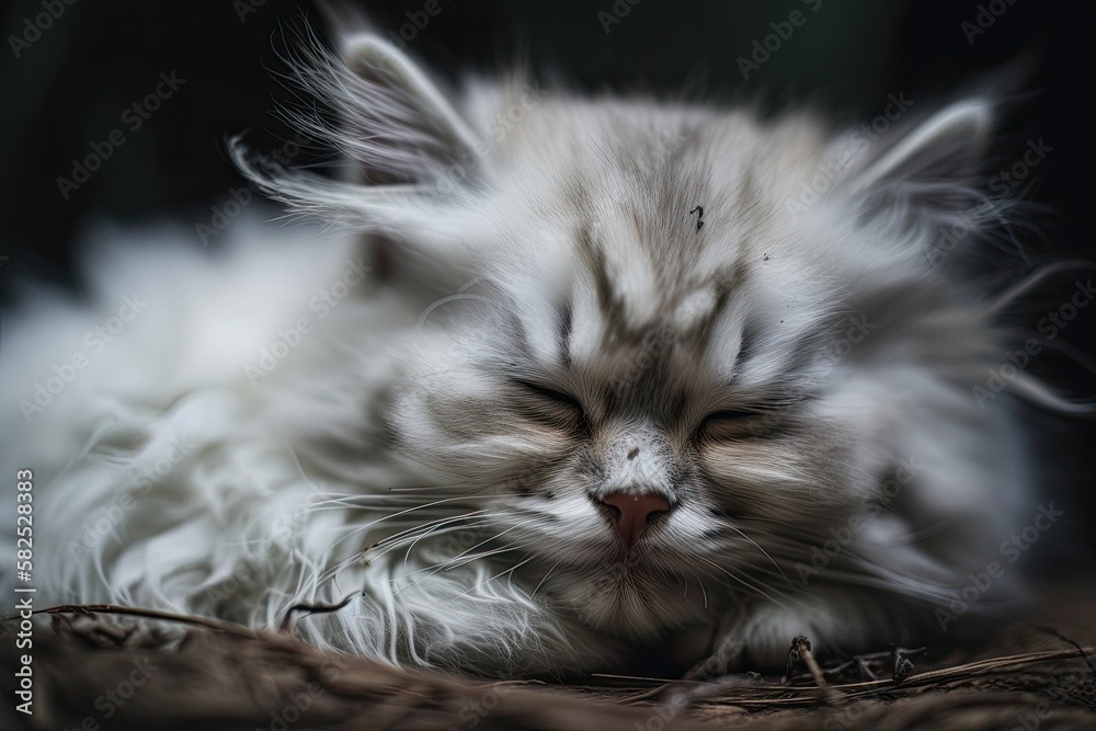 sleepy cat. Generative AI