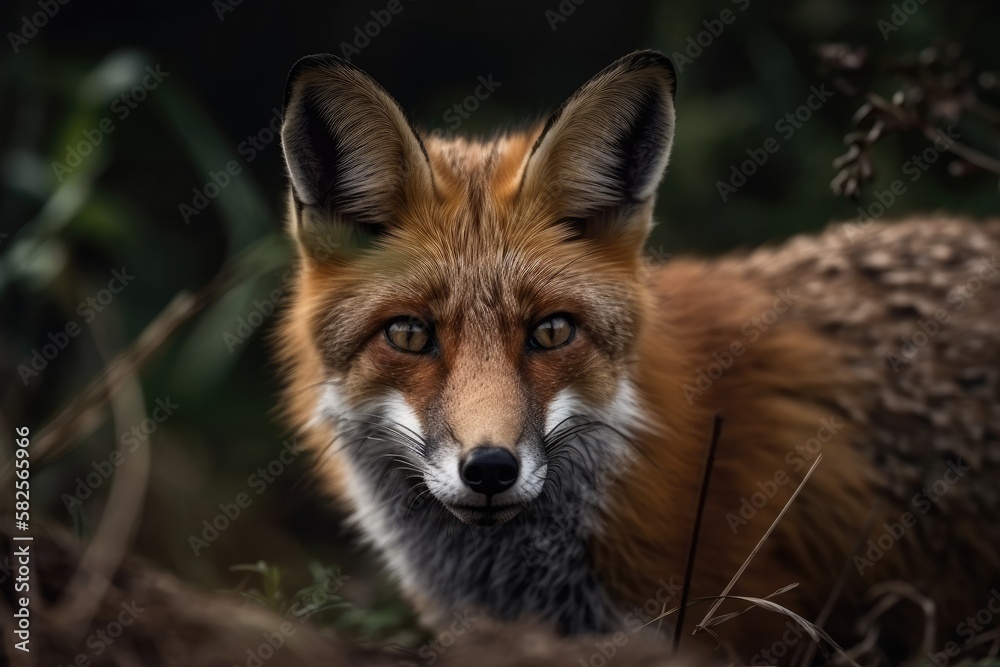 young fox with global knowledge. Generative AI