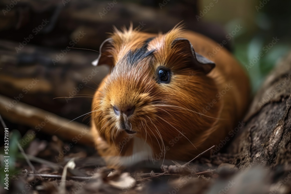 A cute pet is a guinea pig. Generative AI