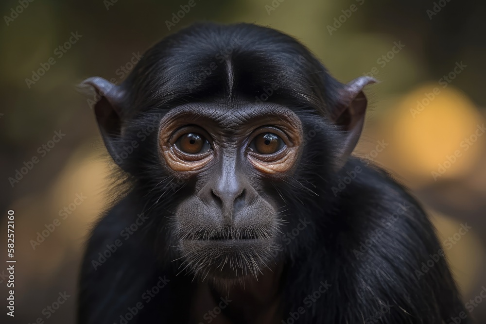 Soft Focus American Spider Monkey. Generative AI