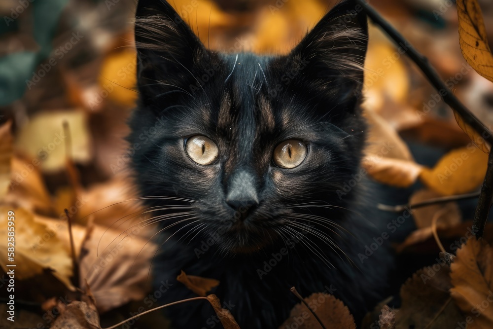 a black kitten. Generative AI