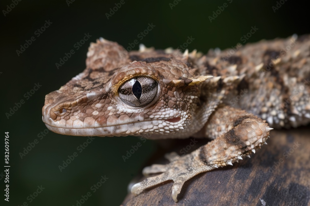 Europaea Euleptes (European leaf toed gecko). Generative AI