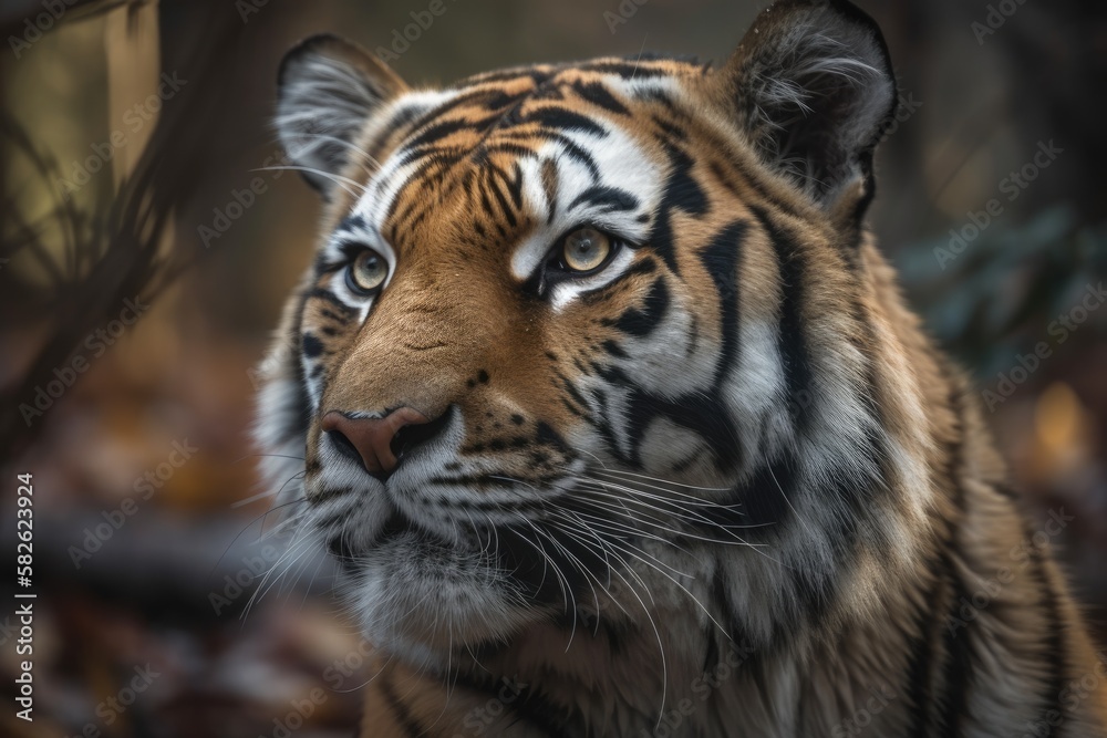 a zoos Siberian tiger. Generative AI