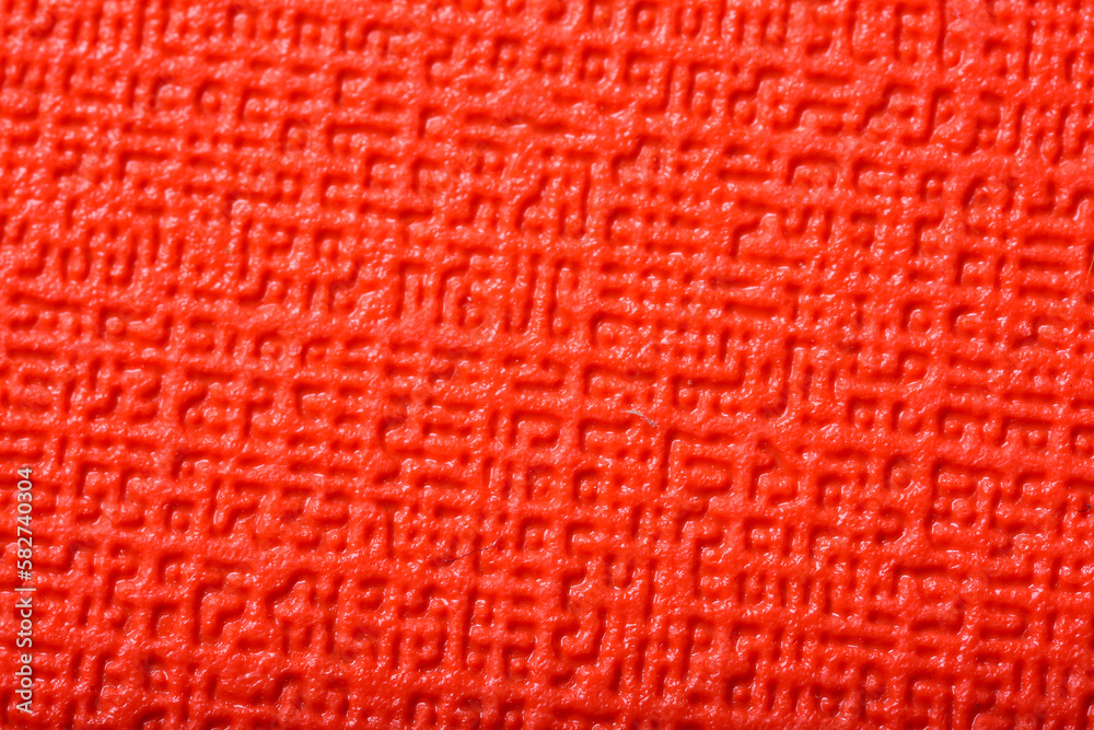 Closeup view of coral canvas texture as background