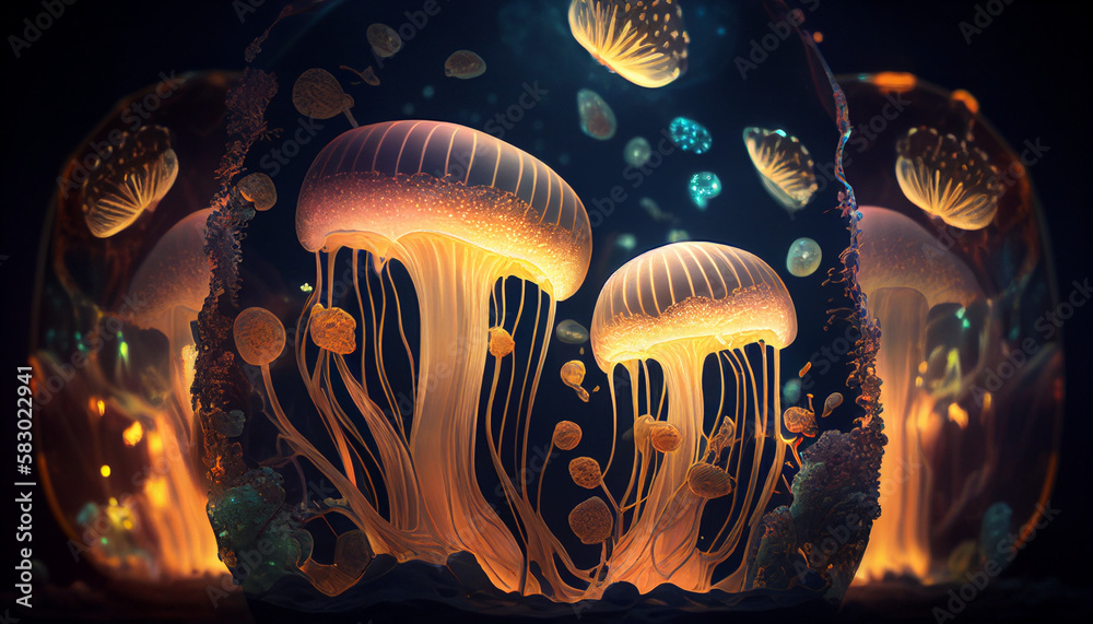 Fantasy jellyfish illustration