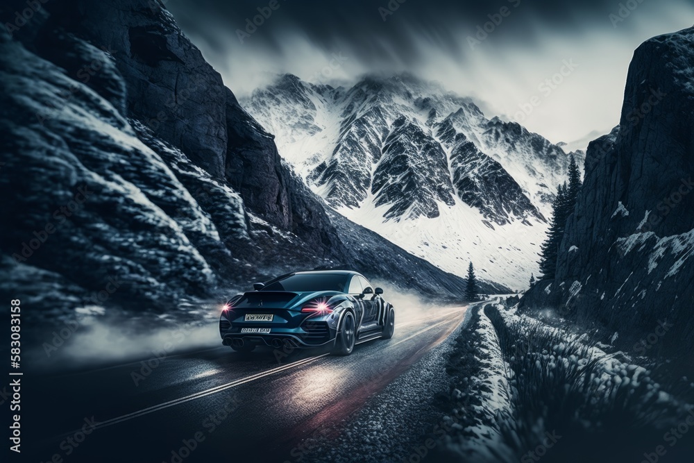 Drive through the ethereal mountain pass & capture natures magnificence with Octane render, Cinemat