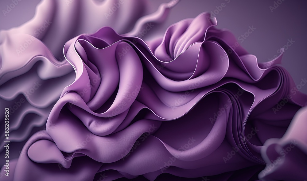  an abstract painting of a purple and white wave on a purple background with a black background and 