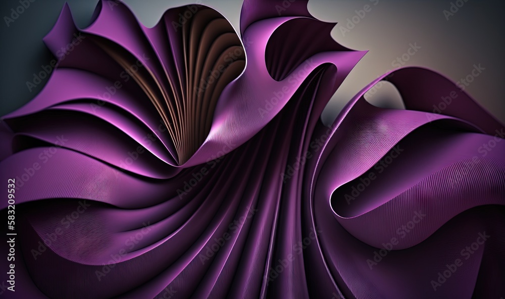  an abstract purple background with wavy folds and a black background with a gray background and a b