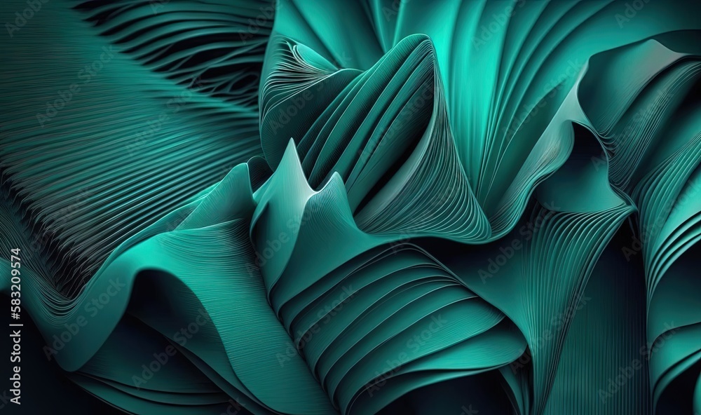  a computer generated image of a wavy, green, wavy, wavy, wavy, wavy, wavy, curved, curved, curved, 