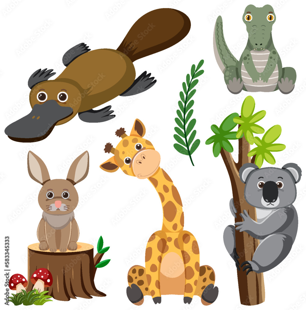 Wild Animals Cartoon Collection