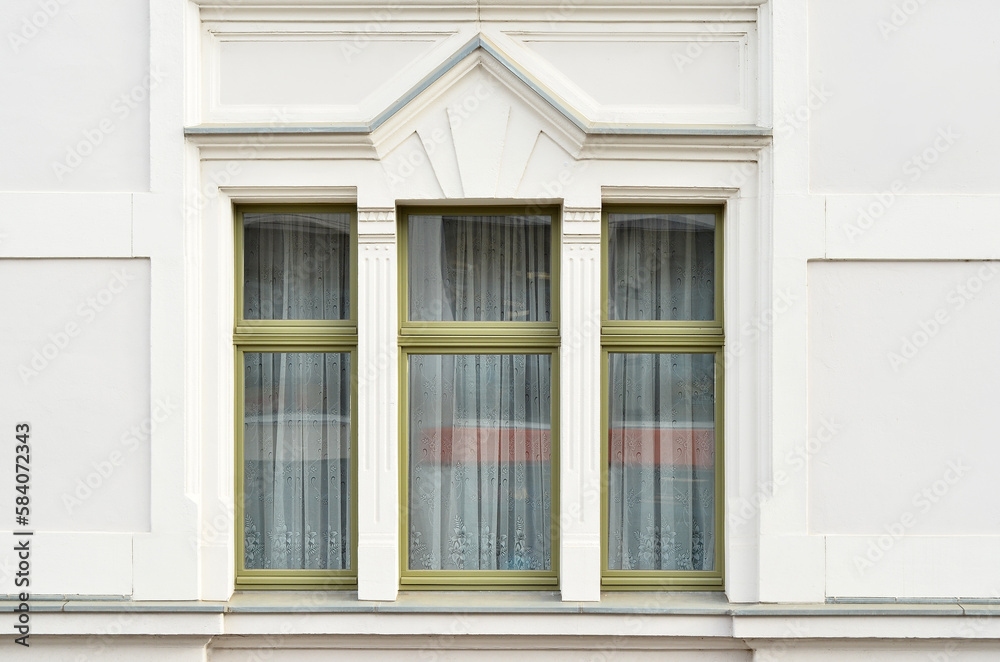 View of white building with windows