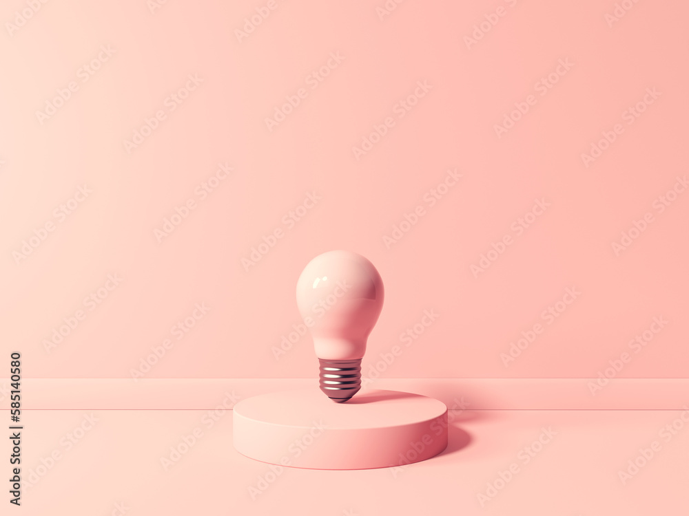 Light bulb on a podium - 3D render