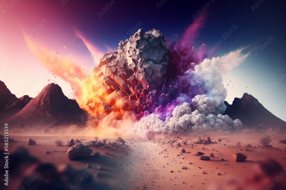 Insanely detailed abstract landscape photography featuring powerful explosions of color and atmosphe