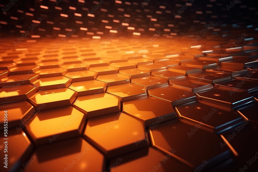  a close up of a honeycomb pattern with a bright light in the background.  generative ai