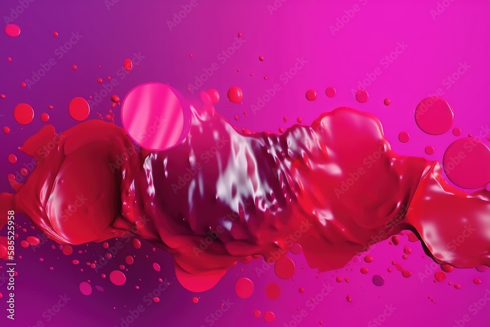  a pink and purple background with red and pink bubbles and bubbles.  generative ai