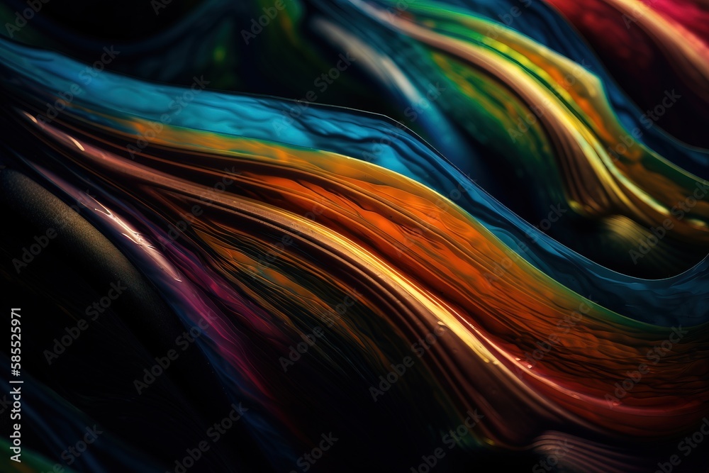  a multicolored abstract background with a black background and a black background.  generative ai