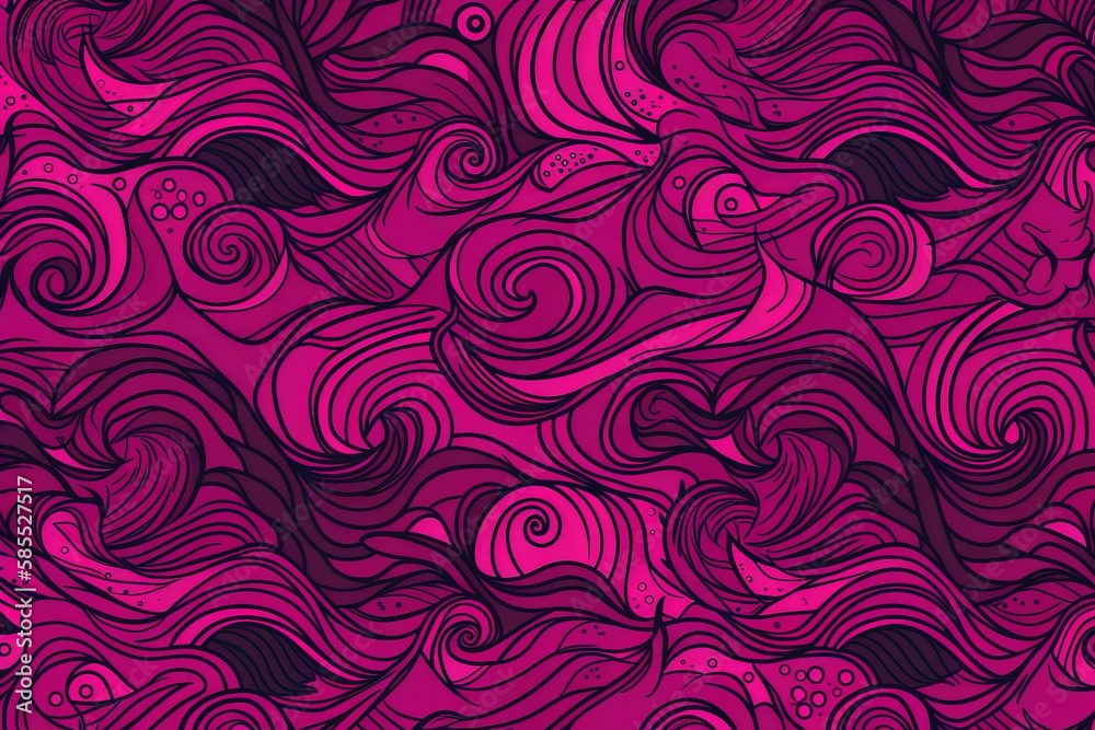  a purple and black background with swirls and waves on it.  generative ai