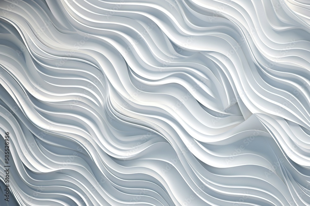  an abstract white background with wavy lines and curves in the form of a wave.  generative ai