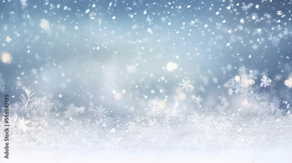 Snowflake background. Illustration AI Generative.