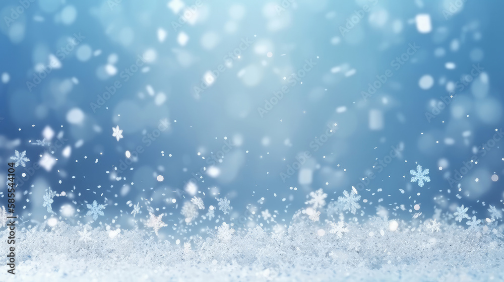 Snowflake background. Illustration AI Generative.