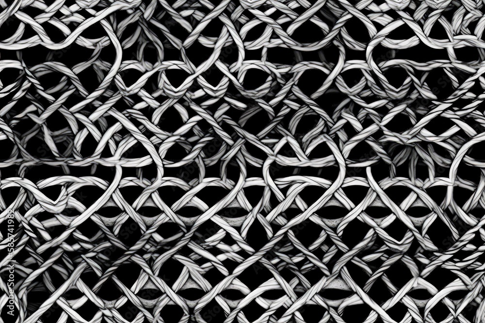 monochromatic chain link fence pattern. Generative AI