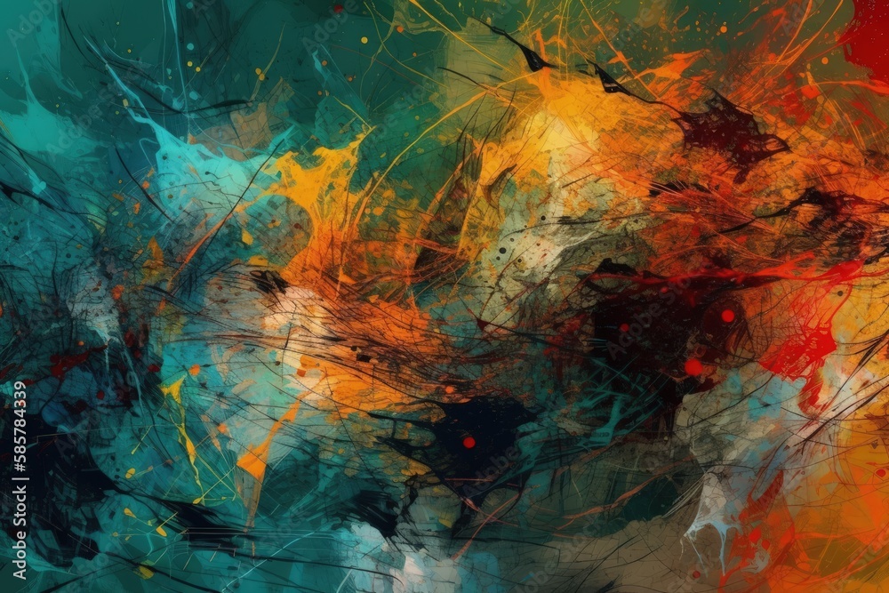 colorful abstract painting. Generative AI