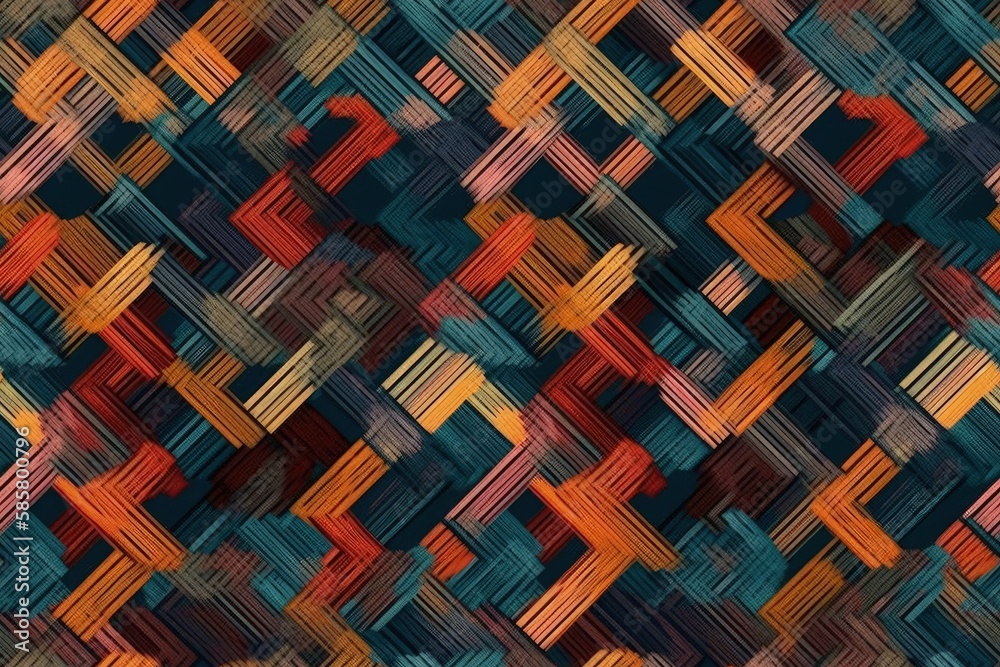 vibrant abstract background featuring squares and lines. Generative AI