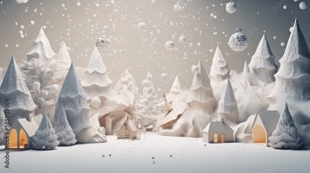 Christmas background. Illustration AI Generative.