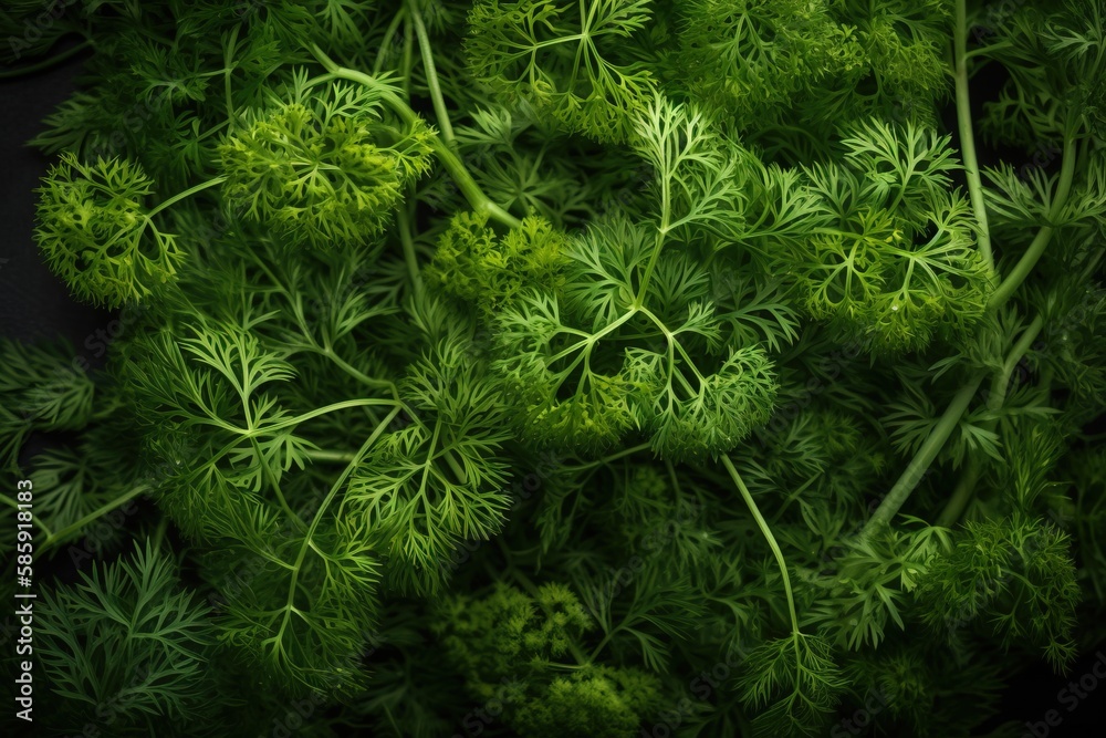  a close up of a bunch of green leaves on a plant with lots of green leaves on top of it, with a bla