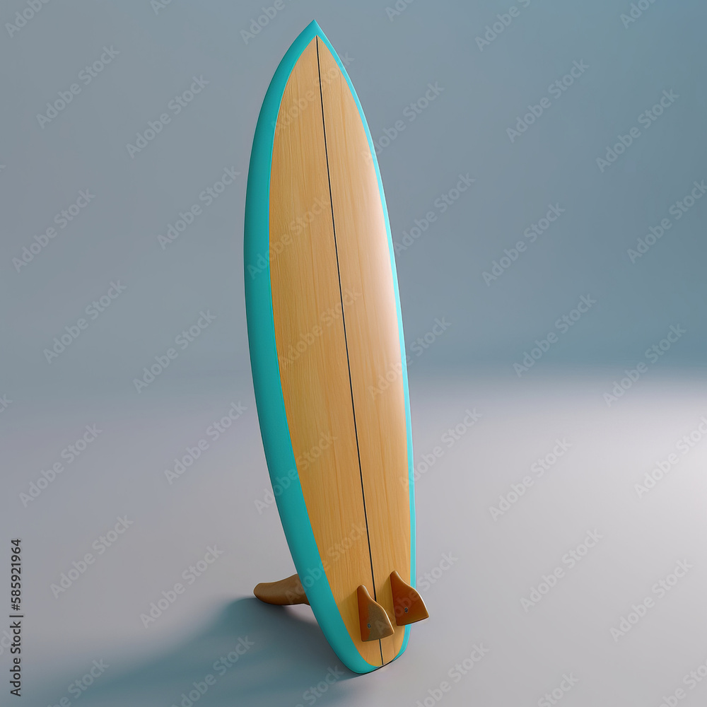 Surf board. Illustration AI Generative.