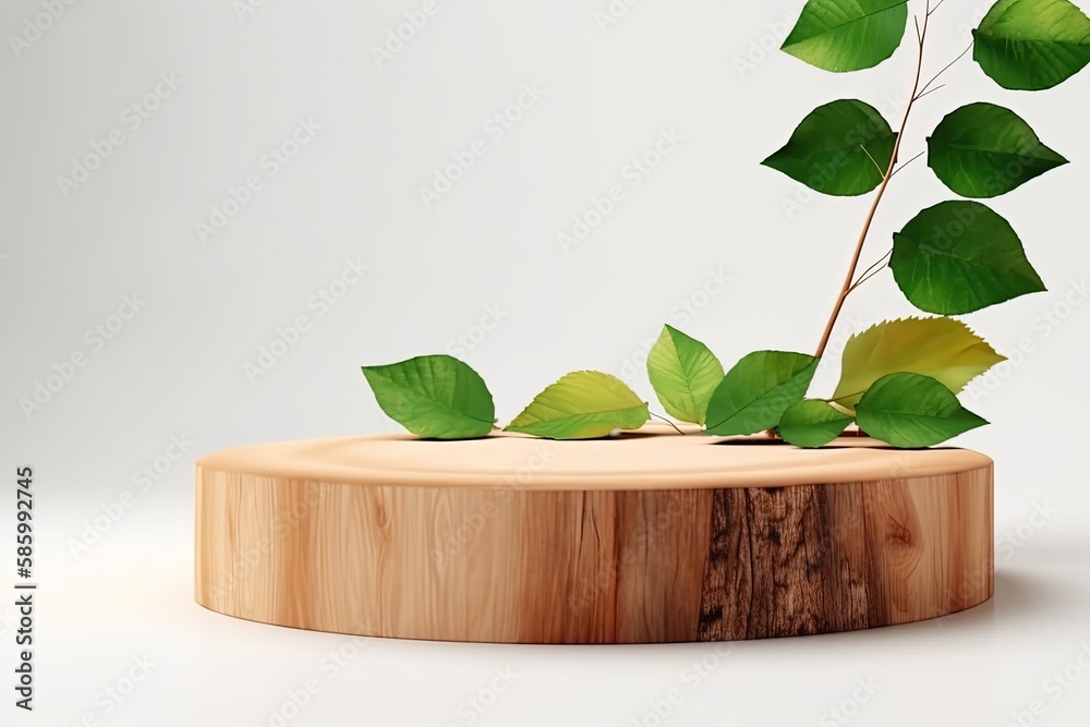 thriving plant growing out of a rustic wooden planter box created with Generative AI technology