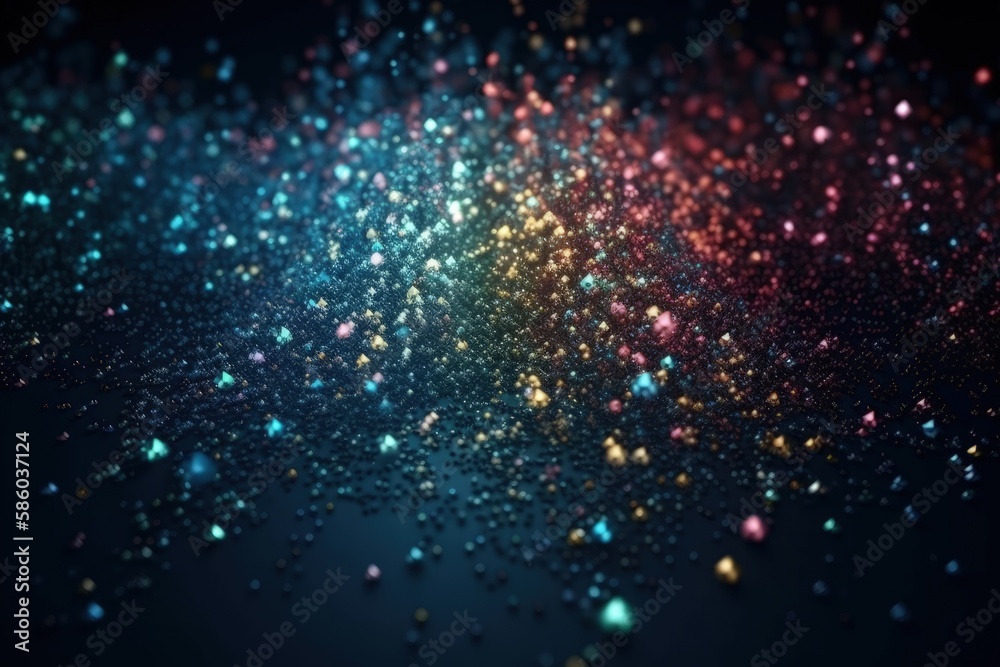 Illustration of blurred colorful lights on a dark background, creating a mesmerizing effect created 