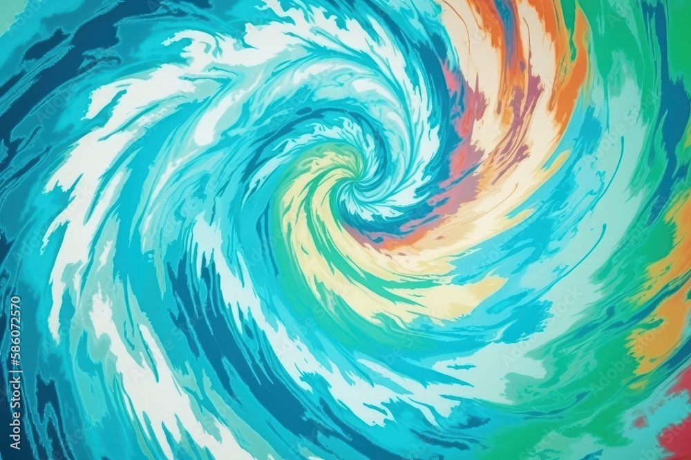 vibrant, multi-colored swirl painting created with Generative AI technology