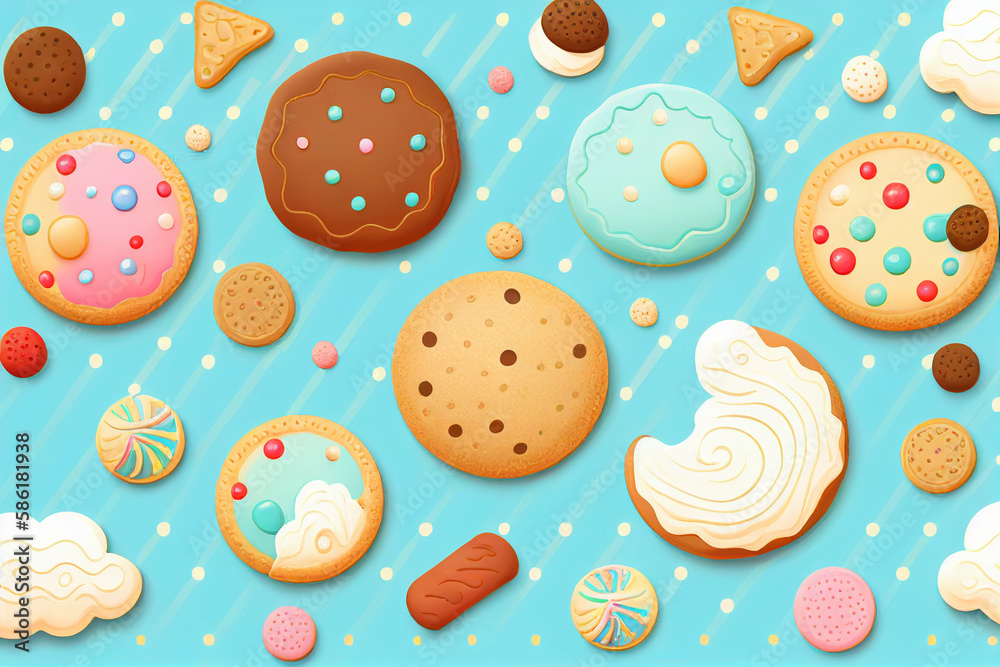 AI generates illustrations sweet food