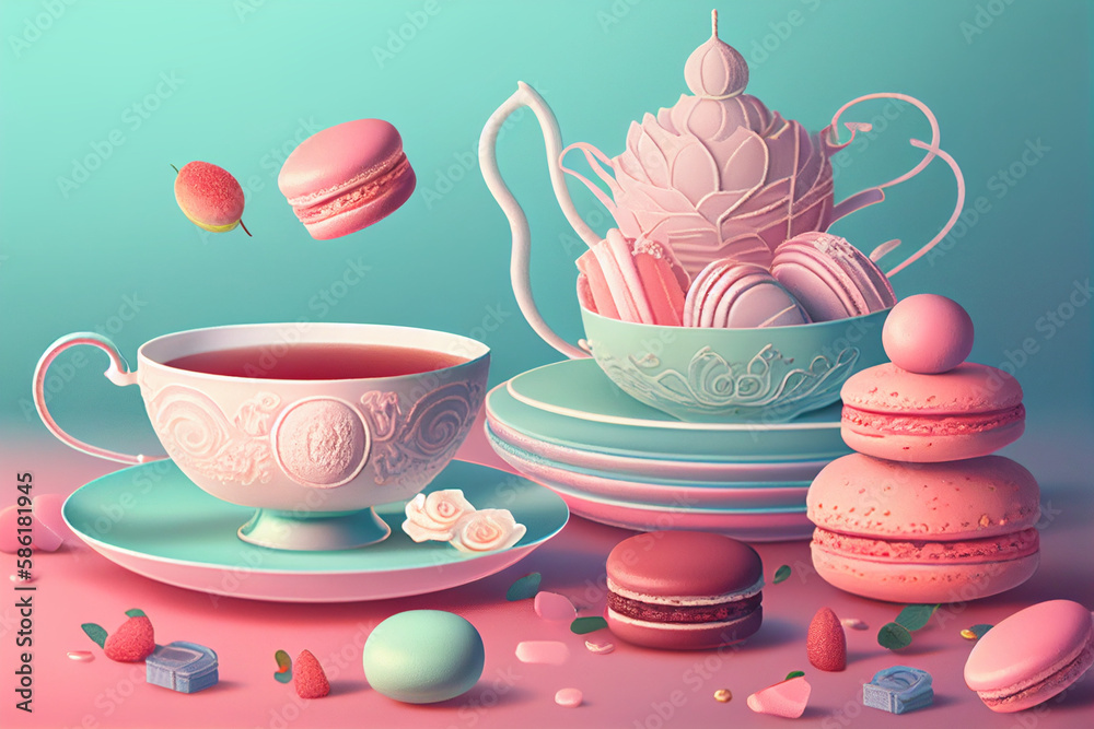 AI generates illustrations sweet food