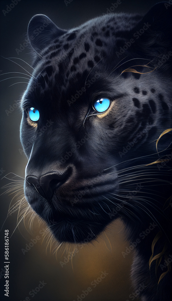 AI generates illustrations panther