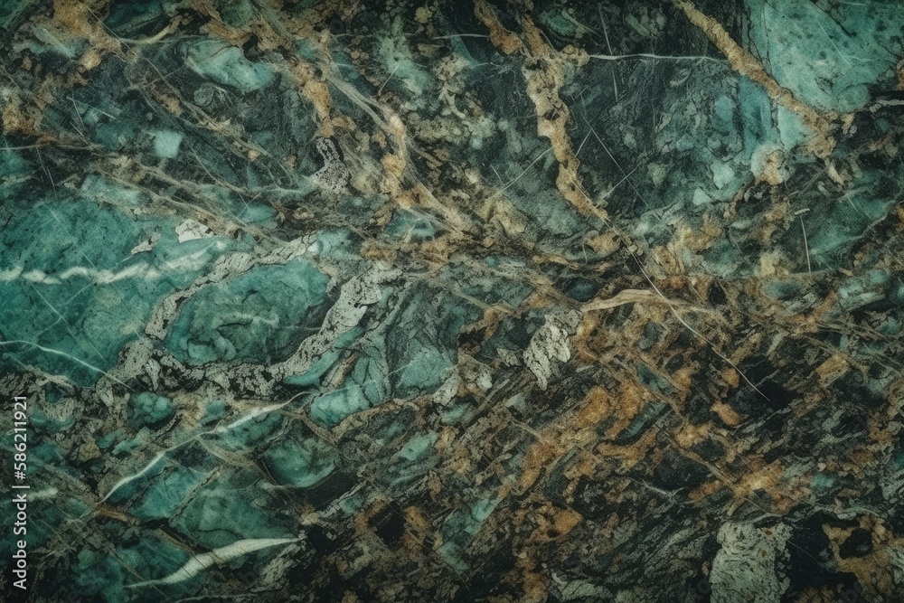 detailed close-up of a vibrant green marble texture created with Generative AI technology