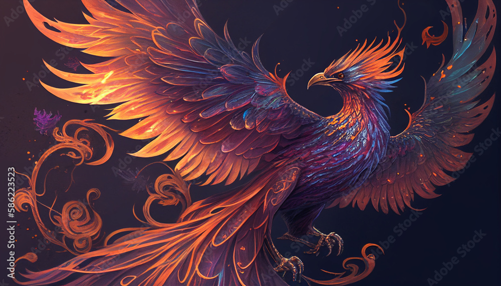 AI generates illustrations of the phoenix