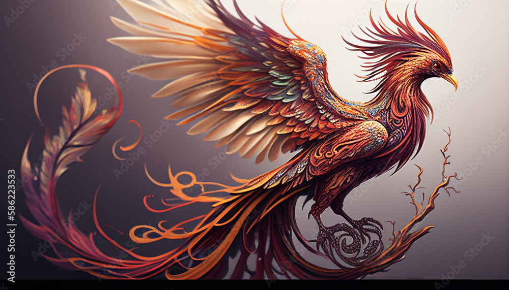 AI generates illustrations of the phoenix