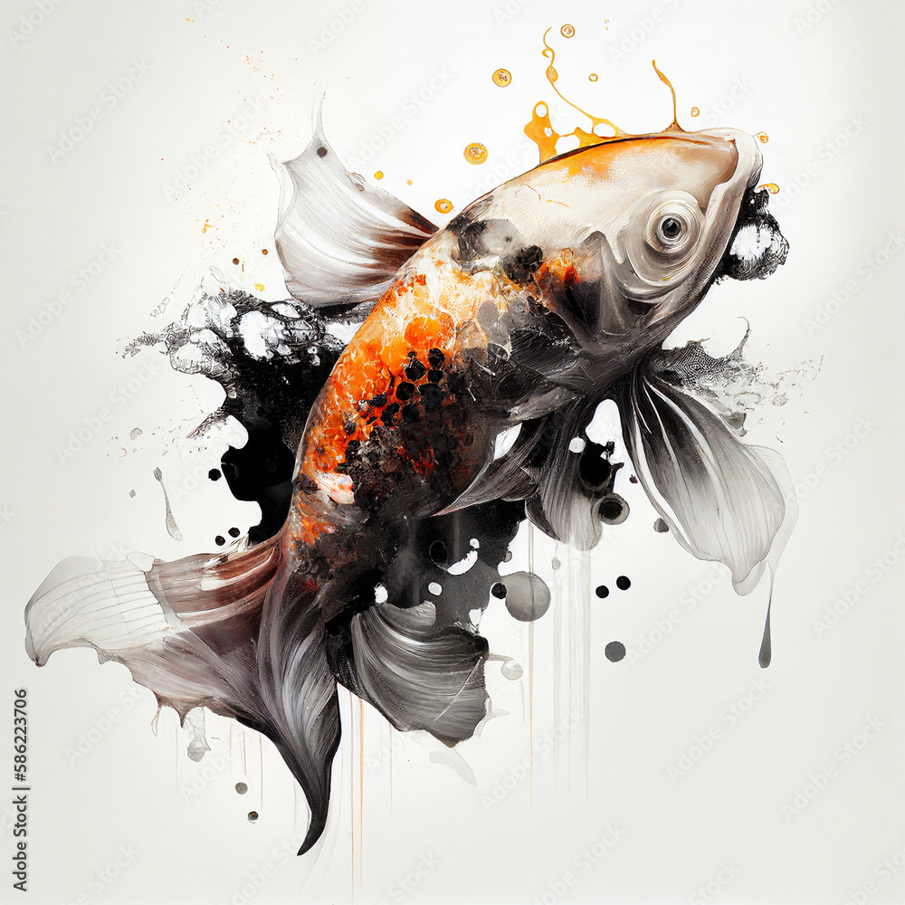 AI generates illustrations carp