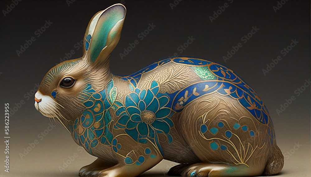 AI generates illustrations rabbits