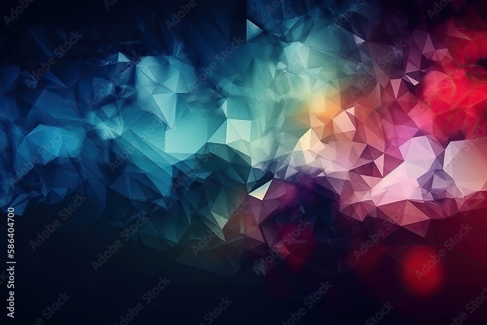 vibrant triangle pattern background. Generative AI