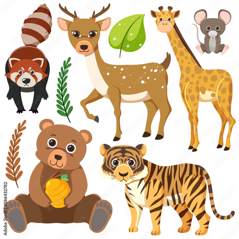 Wild Animals Cartoon Collection