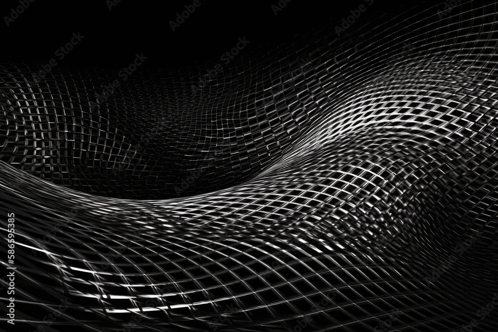 an intricate black and white abstract design. Generative AI