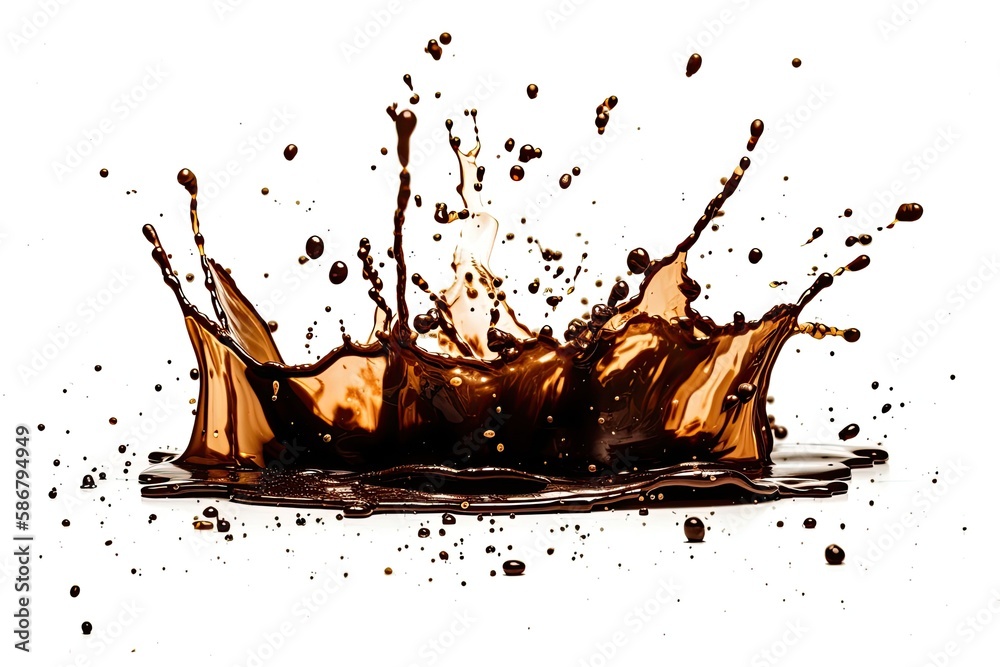 coffee splatters and drips. Generative AI