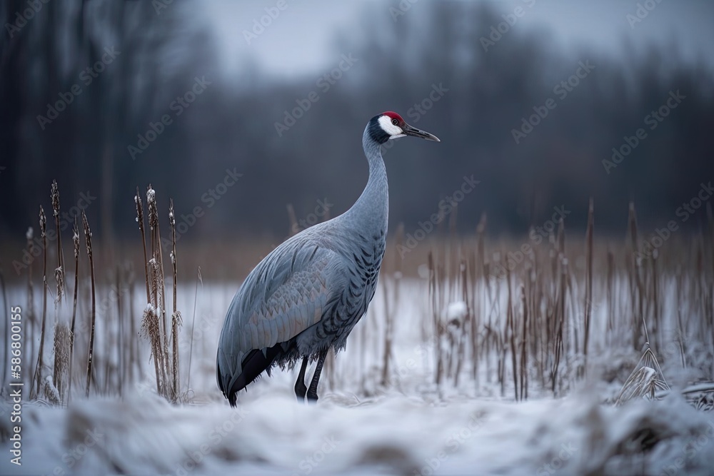 Grus grus is the common crane. Generative AI